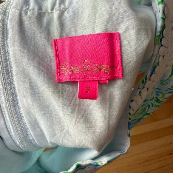 Lilly Pulitzer Blue and Green Kids Dress - Picture 3 of 3